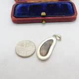Sterling Silver and Abalone Charm Pendant Vintage c1970