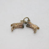 Sterling Silver Pair Of Cowboy Boots Charm Pendant Vintage c1970s