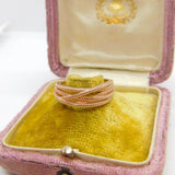 Silver Gilt Ring With Four Band Twist Vintage c1970 Size Q