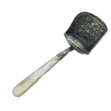George III Sterling Silver Mother of Pearl Tea Caddy Spoon Antique 1817