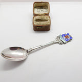 Sterling Silver & Enamel 'Cape Town' Souvenir Spoon 1932 Birmingham Antique