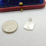 Sterling Silver and Enamel Amboise Travel Shield Charm Pendant Vintage c1970