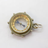 Victorian Silver Plated Working Compass Travel Fob Pendant Antique c1890s