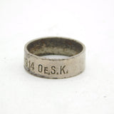Austo Hungarian WWI Gold Gab Ich Fur Eisen Gold for Iron Band Ring Antique 1914
