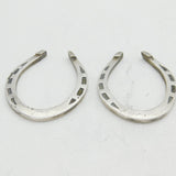 Pair of Sterling Silver Lucky Horseshoe Napkin Rings Vintage 1962 Sheffield