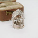 Sterling Silver Good Luck Wishing Well Charm Pendant Vintage c1970