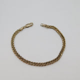 Italian Sterling Silver Boxy Wheat Chain Bracelet 21.5cm Contemporary c1990s