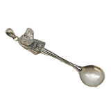 Sterling Silver Dog Form Spoon Pendant Vintage c1980s