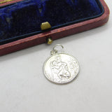 Sterling Silver St Christopher Travel Charm Pendant Vintage c1970