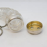 Victorian Sterling Silver Cut Glass Combination Scent Bottle Vinaigrette Antique