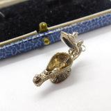 Sterling Silver Openable Aladdin's Lamp Charm Pendant Vintage c1970
