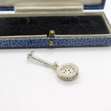 Sterling Silver Coal in the Saucepan Opening Charm Pendant Vintage c1970