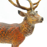 20th Century Cold Painted Bronze Stag Deer Figurine Ornament Antique c1930s