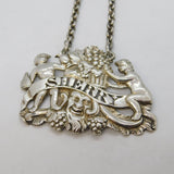 George III Sterling Silver Cast Dionyses Sherry Decanter Label Antique London