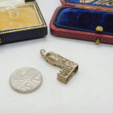 Sterling Silver Big Ben Charm Pendant Vintage c1970