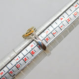 Sterling Silver CZ & Gilt 'Always In My Heart' Ring Modern c2000 Size K 1/2