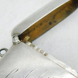Edwardian Sterling Silver & Gold Monogram Vesta Case Antique 1906 Birmingham