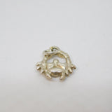 Sterling Silver Crab Cancer Horoscope Symbol Charm Pendant Vintage c1970
