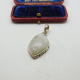 Sterling Silver Quartz Crystal Charm Pendant Vintage c1970