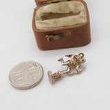 Sterling Silver Eros the Archer Charm Pendant Vintage c1970