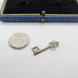 Sterling Silver 21st Birthday Key Charm Pendant Vintage c1970