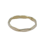 Sterling Silver Wavy Style Stacking Band Ring Vintage c1970 Size K 1/2