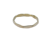 Sterling Silver Wavy Style Stacking Band Ring Vintage c1970 Size K 1/2