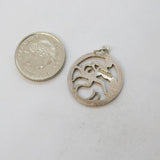 Sterling Silver Aquarius Zodiac Charm Pendant Vintage c1970s