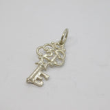 Sterling Silver '21' Birthday Key Charm Pendant Vintage c1970
