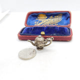 Sterling Silver Opening Teapot Charm Pendant Vintage c1970