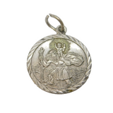 Sterling Silver St Christopher Charm Pendant Vintage c1970s