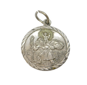 Sterling Silver St Christopher Charm Pendant Vintage c1970s