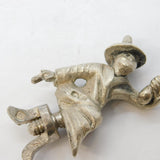 Victorian Cast Sterling Silver Oriental Figure Teapot Finial Antique c1860