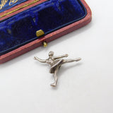 Sterling Silver Dancing Ballerina Charm Pendant Vintage c1970