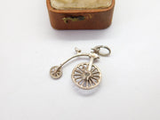 Sterling Silver Nuvo Pennyfarthing Bicycle Charm Pendant Vintage c1970