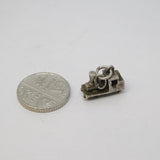 Sterling Silver Railway Train Charm Pendant Vintage c1970