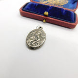 Sterling Silver French Catholic Saint Charm Pendant Vintage c1970
