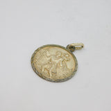 Sterling Silver St Christopher Engraved 'I Love You' Charm Pendant Vintage c1970