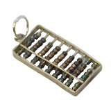 Sterling Silver Maths Abacus Charm Pendant Vintage c1970