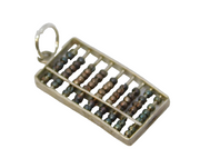 Sterling Silver Maths Abacus Charm Pendant Vintage c1970