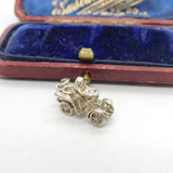 Sterling Silver Traditional Motor Car Charm Pendant Vintage c1970