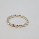 Sterling Silver Twisted Band Stacking Ring Vintage c1970 Size P 1/2