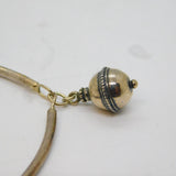 Sterling Silver Eastern Style Three Sphere Charms Bracelet Vintage c1970