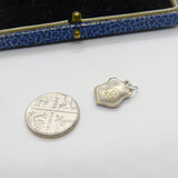 Sterling Silver & Enamel Oostende Charm Pendant Vintage c1970
