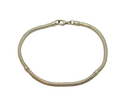 Sterling Silver Essential Snake Chain Charm Bracelet Contemporary c2010