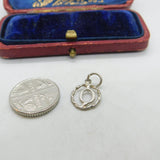 Sterling Silver Q Initial Charm Pendant Vintage c1970