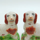 20th Century Staffordshire Pair of King Charles Spaniels Antique c1920