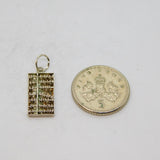 Sterling Silver Abacus Charm Pendant Vintage c1970s