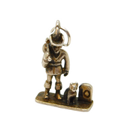 Sterling Silver Dick Whittington & Cat Charm Pendant Vintage c1970s