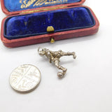 Sterling Silver Man Playing Football Charm Pendant Vintage c1970